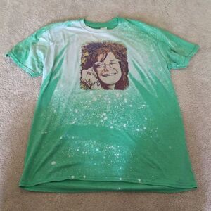 Green Janis Joplin Graphic T-Shirt